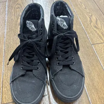 VANS 블랙 하이컷 25cm