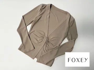 FOXEY NY 폭시 스트레치 저지 가디건 그레이지 40
