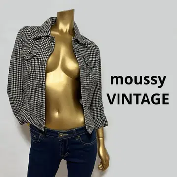 [ 3982 ] moussy VINTAGE 하운드투스 체크 패턴 자켓