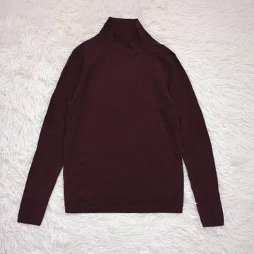 ballsey 보르지 얇은 소재 울 니트 모크넥 버건디 S