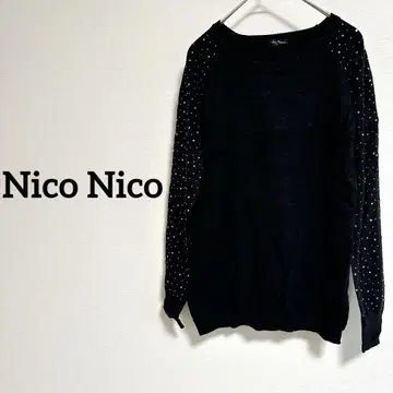 [ 하나뿐인 새상품급 ] Nico Nico 스팽글 장식 블랙 니트