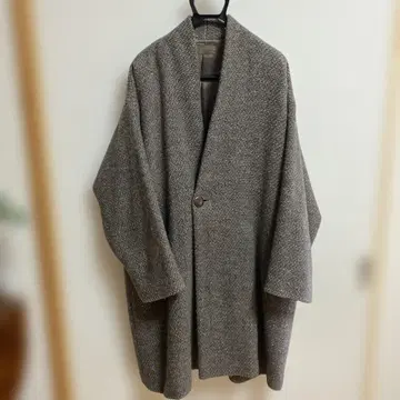 요건 레일 울 코트 기모노에도