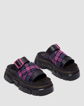 MATTISON 슬라이드 샌들 BLACK+PINK MULTI