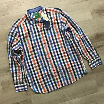 Tommy Bahama 체크 무늬 긴팔 셔츠 XL