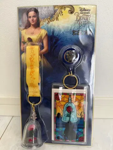 [새상품] 실사 미녀와 야수 로즈돔 포함 넥스트랩 패스 케이스 디즈니