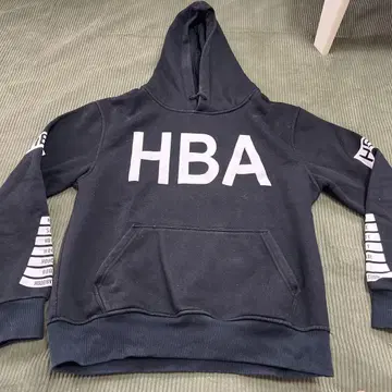 HBA 블랙 후드티 후드 부착