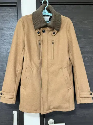 KATHARINE HAMNET 브라운 울 피코트 남성용 LL