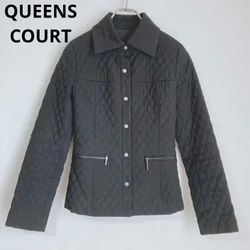 퀸즈 코트 퀼팅 점퍼 슬림 성숙 큐트 블랙 1