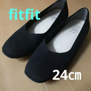 새상품급 핏핏 블랙 니트 펌프스 fitfit. 24cm