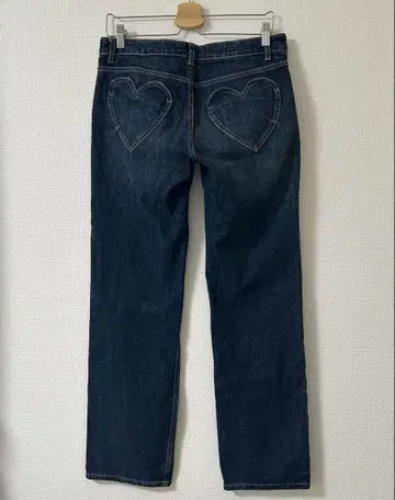 ZARA 자라 하트형 포켓 부착 데님 팬츠 청바지 네이비