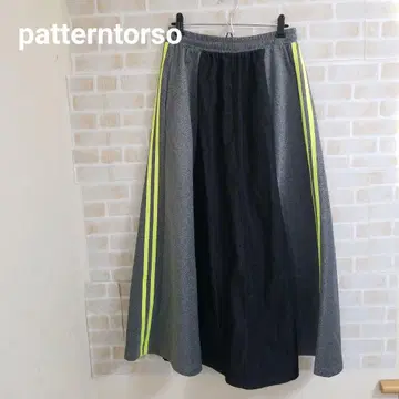 patterntorso 데님 절개 플레어 스커트