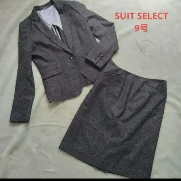 SUIT SELECT 스커트 수트 9호 그레이 체크 무늬