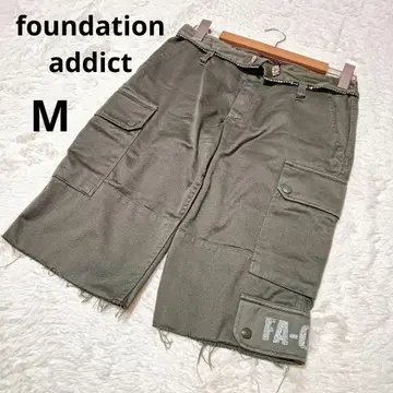 파운데이션 에딕트 하프 팬츠 밀리터리 카키 면/M