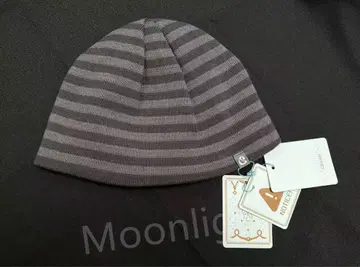 COYSEIO 그레이 스트라이프 니트 모자
