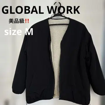 GLOBAL WORK 리버서블 보아 블루종 M [새상품급]