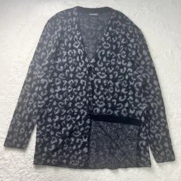 PANETO 레오파드 모헤어 가디건 블랙 XL