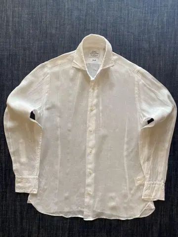 새상품급 UNITED ARROWS 화이트 린넨 셔츠 M SLIM FIT