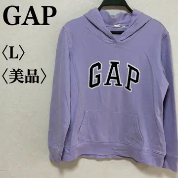 GAP 빅 로고 맨투맨 풀오버 후드티 라벤더 여성용 L