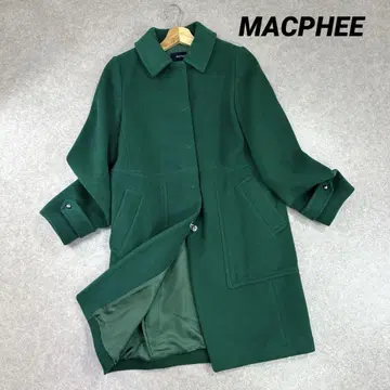 MACPHEE 맥피 스텐카라 코트 울 혼방 그린 38