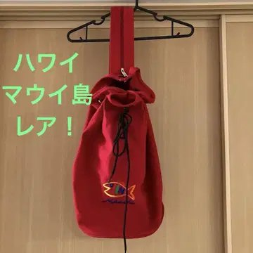 레어! 하와이 마우이섬 2way 백팩 레드 물고기 로고 자수