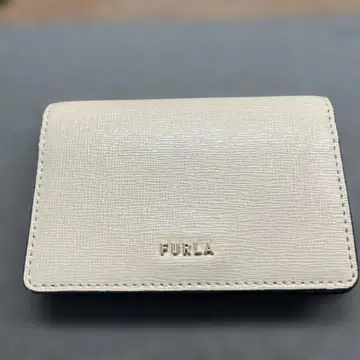 새상품급 FURLA 핑크 베이지 이단 접이식 명함지갑