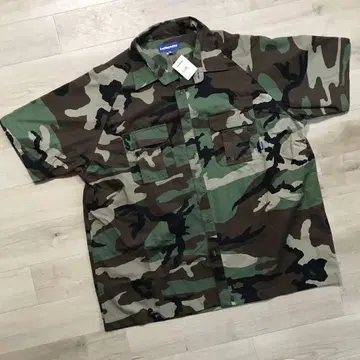 Lafayette 카모플라쥬 반팔 셔츠 밀리터리 XXL