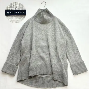MACPHEE 맥피 울 캐시미어 혼방 하이넥 니트 그레이 S