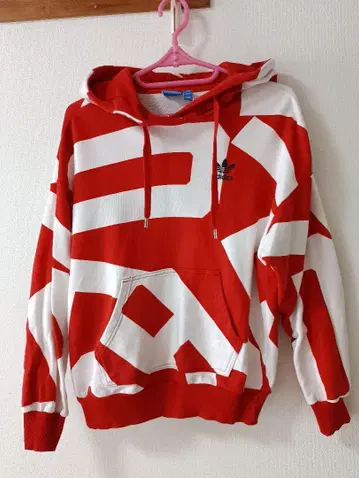 adidas 빨흰 그래픽 후드티