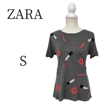 ZARA 자라 다크 그레이 반팔 티셔츠 S