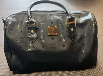 MCM 블랙 보스턴 백