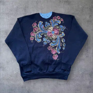 Lee 빈티지 레트로 USA제 해외 구제 의류 꽃무늬 프린트 맨투맨