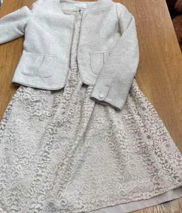 any SiS 베이지 자켓과 드레스 세트 (리버서블 원피스)