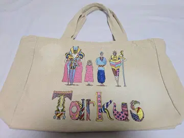 [세카오와] Tarkus 컬러풀 캐릭터 자수 토트백