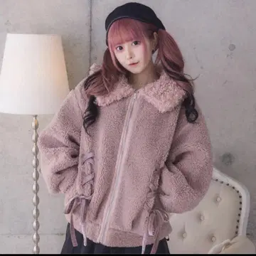 pium 푸들 퍼 칼라 보아 코트