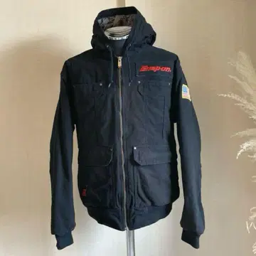 스냅온 블루종 점퍼 후드티