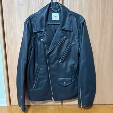 EDWIN 페이크 레더 자켓 M