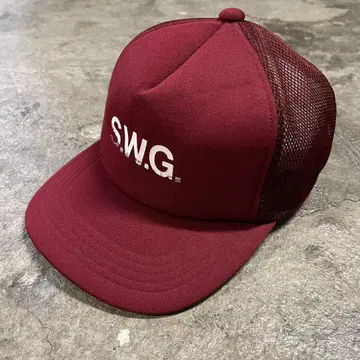 SWAGGER 스와거 메쉬 캡 버건디