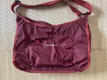 몽벨 숄더백 와인 레드 M 사이즈