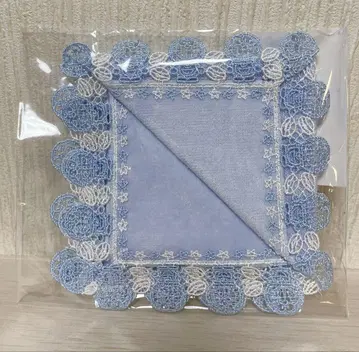 치카자와 레이스 타월 손수건 아이엠 도라에몽 도라에몽 라이트 블루