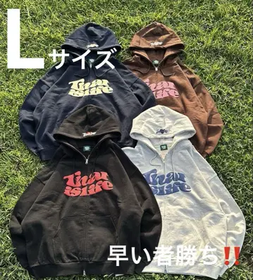 That's Life 지퍼 후드티 블랙 L 사이즈