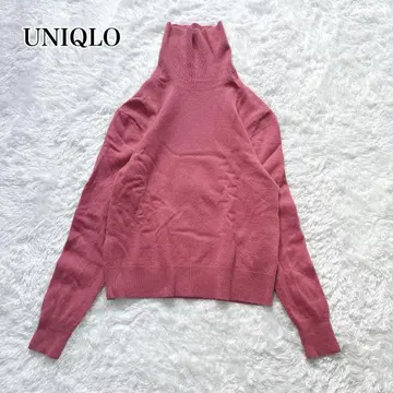 UNIQLO 캐시미어 터틀넥 스웨터 니트 S 사이즈 핑크