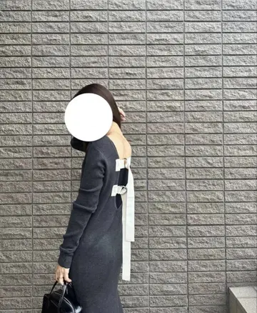 [새상품급] leinwande 벨티드 니트 드레스 라인반도
