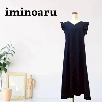 zG375 [ F ] iminoaru 원피스 V넥 플레어