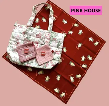 새상품 미사용 PINK HOUSE 백 스카프 손수건 세트