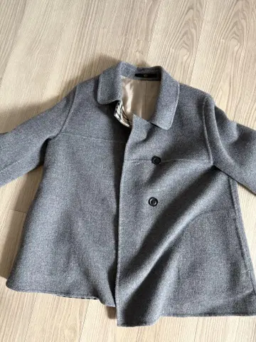 DAKS 그레이 더블 브레스트 코트