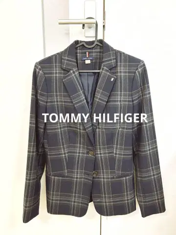 TOMMY HILFIGER 테일러드 자켓 네이비 체크