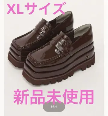 다리치 플랫폼 로퍼 에나멜 브라운