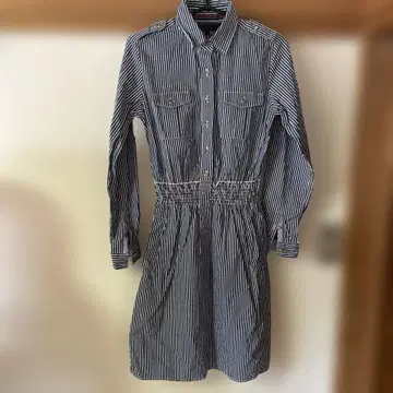 TOMMY HILFIGER 스트라이프 셔츠 원피스 S
