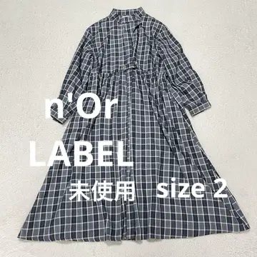 n'Or 누아르 체크 버튼 롱 원피스 미사용품 2
