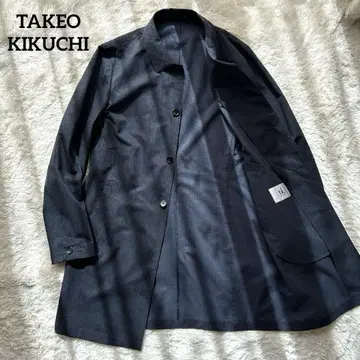 TAKEO KIKUCHI 타키오키쿠치 스텐카라 코트 얇은 소재 네이비